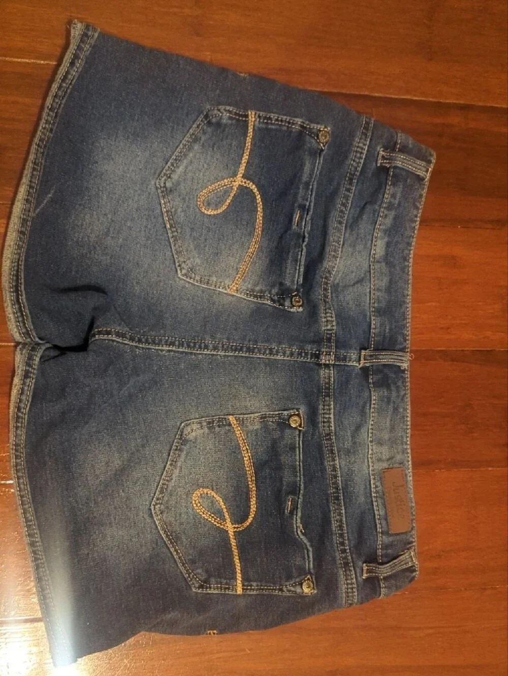 Justice Blue Denim Shorts - Faded Dark Blue